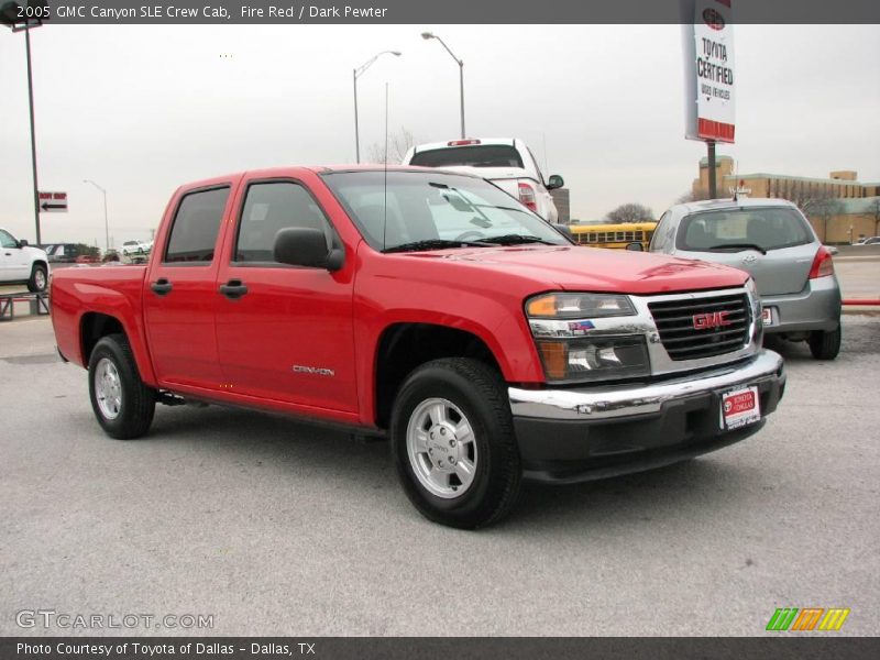 Fire Red / Dark Pewter 2005 GMC Canyon SLE Crew Cab