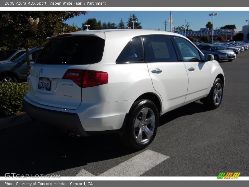 Aspen White Pearl / Parchment 2008 Acura MDX Sport