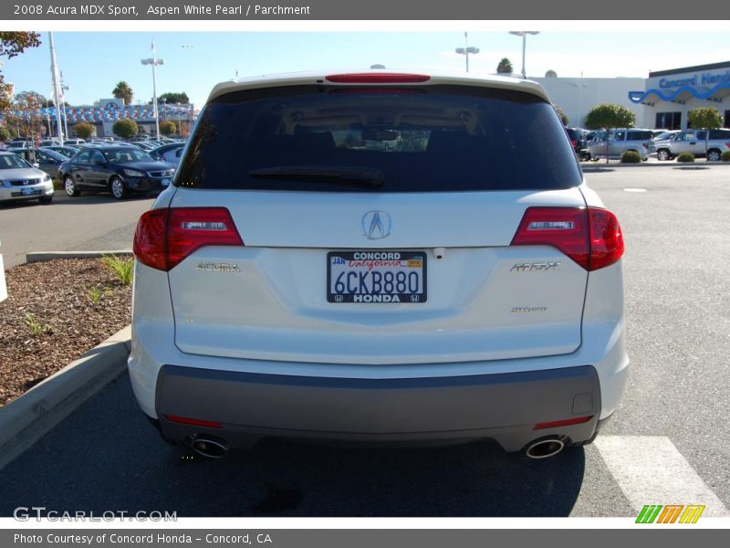 Aspen White Pearl / Parchment 2008 Acura MDX Sport