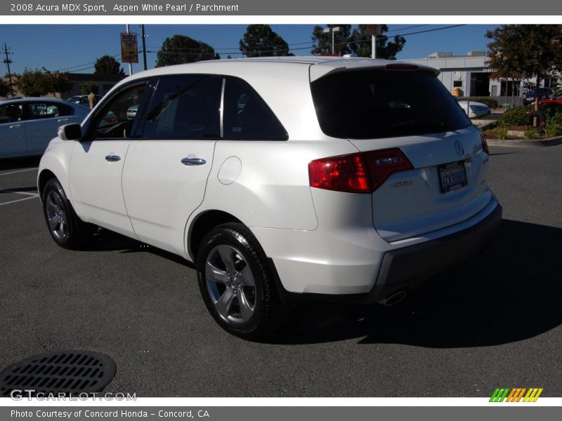 Aspen White Pearl / Parchment 2008 Acura MDX Sport