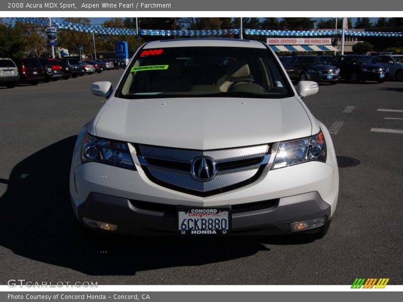 Aspen White Pearl / Parchment 2008 Acura MDX Sport