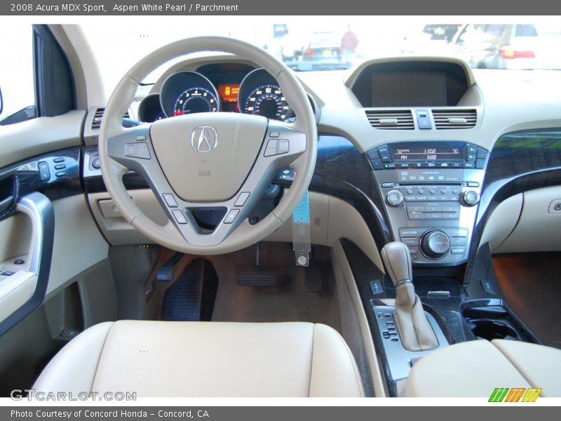 Aspen White Pearl / Parchment 2008 Acura MDX Sport