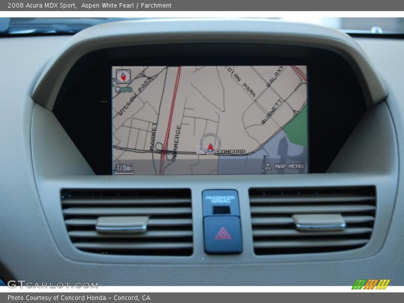 Aspen White Pearl / Parchment 2008 Acura MDX Sport