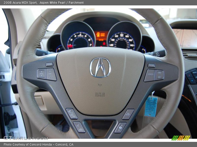 Aspen White Pearl / Parchment 2008 Acura MDX Sport