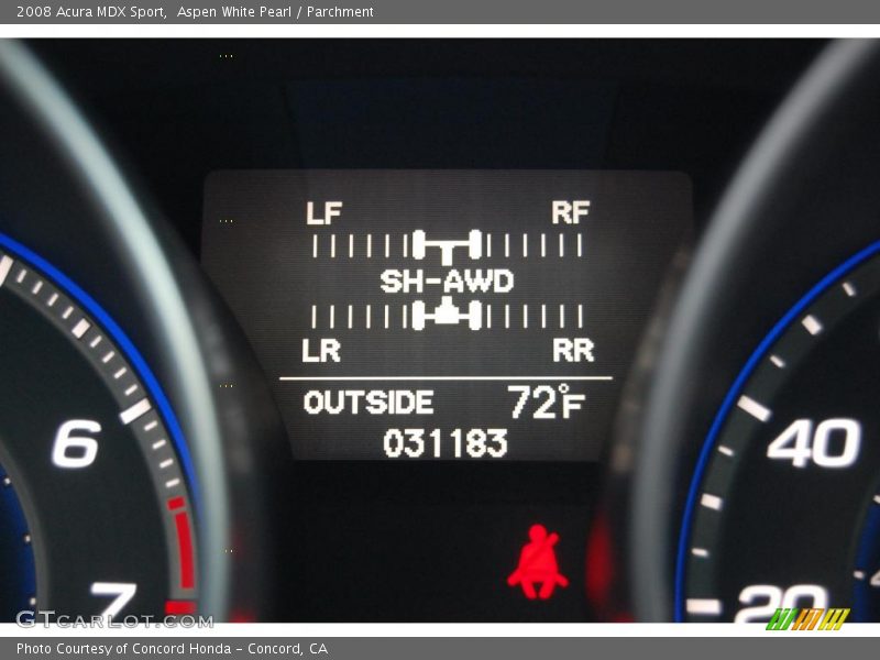 Aspen White Pearl / Parchment 2008 Acura MDX Sport
