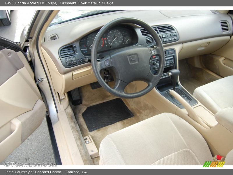 Cashmere Silver Metallic / Beige 1995 Honda Accord EX Coupe