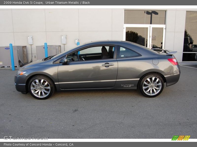Urban Titanium Metallic / Black 2009 Honda Civic Si Coupe