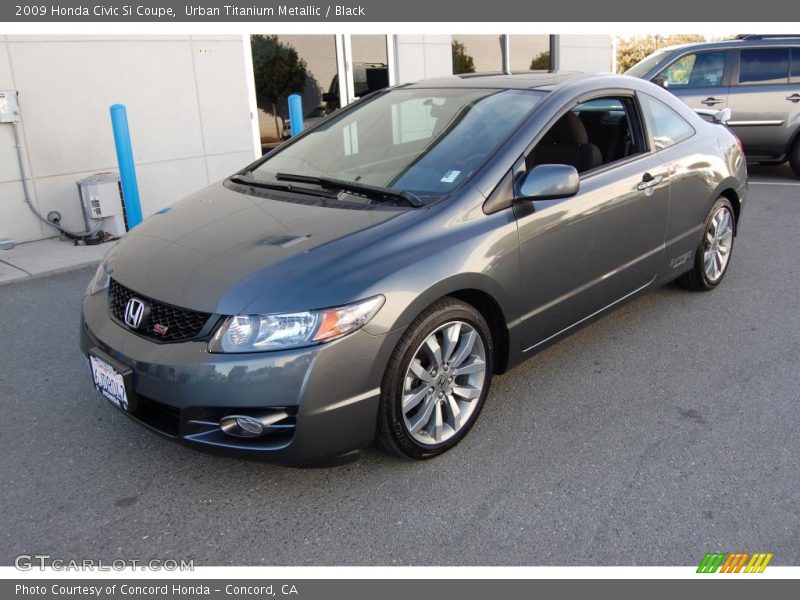 Urban Titanium Metallic / Black 2009 Honda Civic Si Coupe
