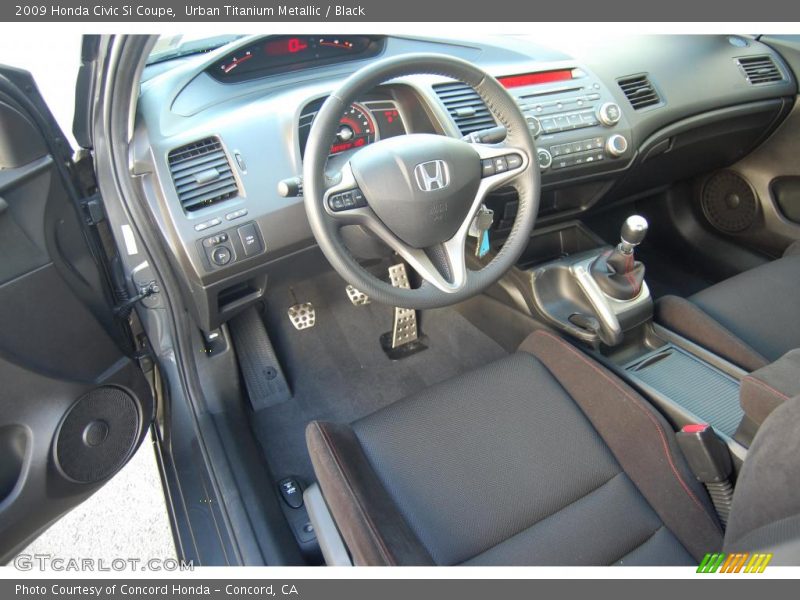 Urban Titanium Metallic / Black 2009 Honda Civic Si Coupe