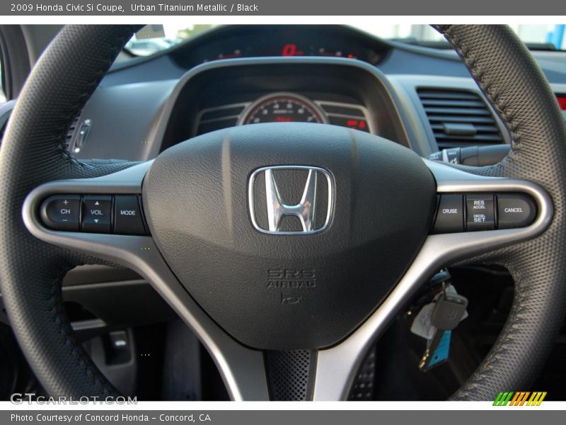 Urban Titanium Metallic / Black 2009 Honda Civic Si Coupe