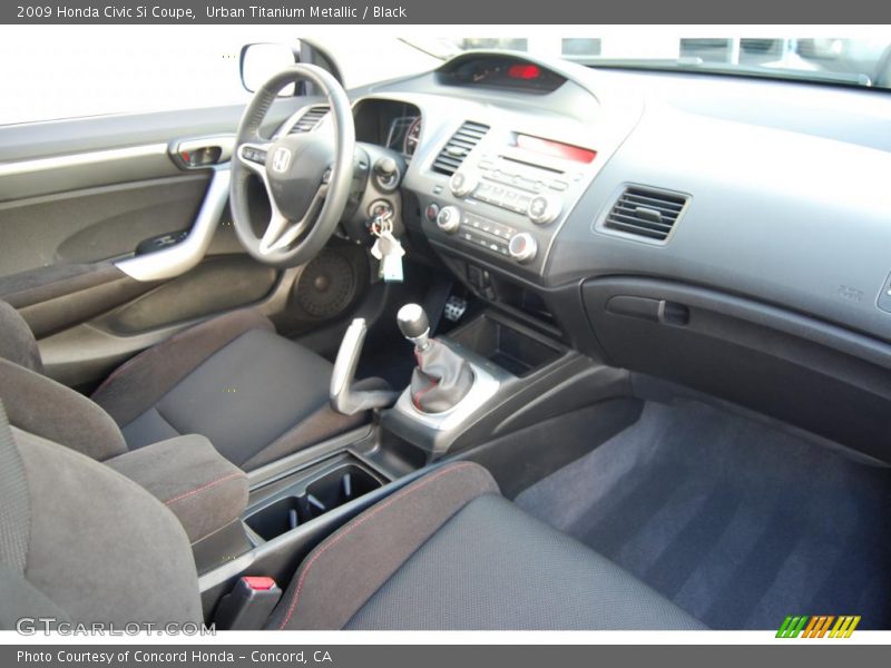 Urban Titanium Metallic / Black 2009 Honda Civic Si Coupe