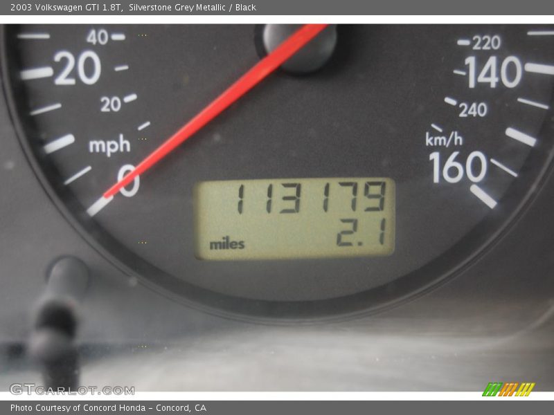 Silverstone Grey Metallic / Black 2003 Volkswagen GTI 1.8T