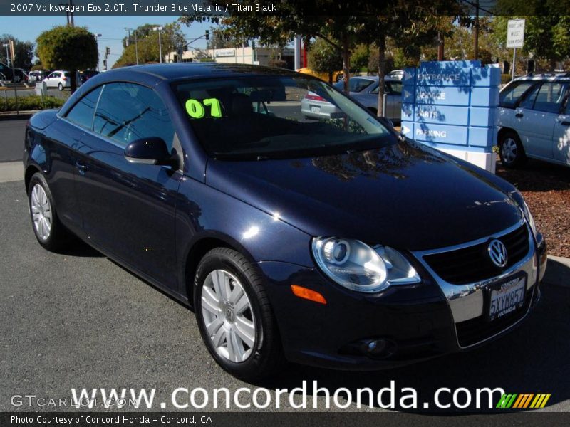Thunder Blue Metallic / Titan Black 2007 Volkswagen Eos 2.0T