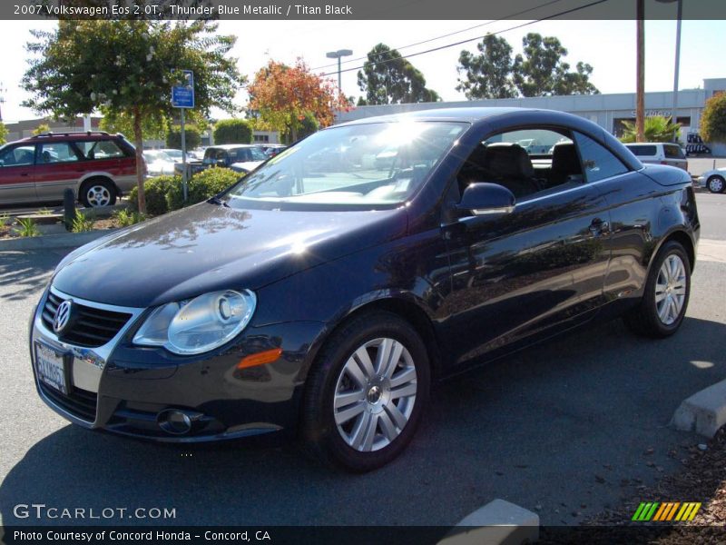 Thunder Blue Metallic / Titan Black 2007 Volkswagen Eos 2.0T