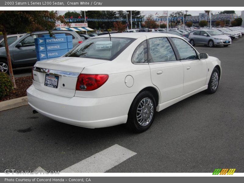 Cream White / Gray 2003 Saturn L Series L200 Sedan
