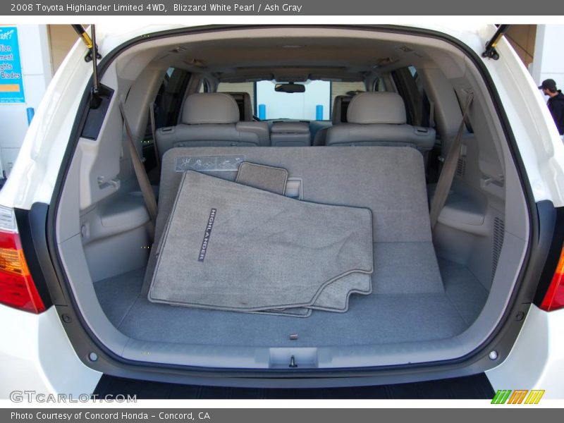 Blizzard White Pearl / Ash Gray 2008 Toyota Highlander Limited 4WD