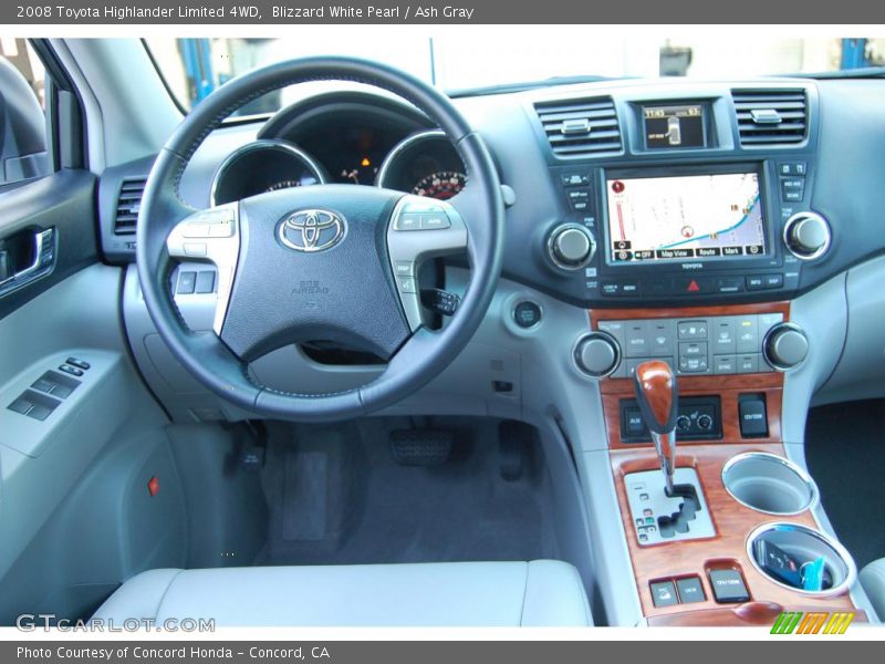 Blizzard White Pearl / Ash Gray 2008 Toyota Highlander Limited 4WD