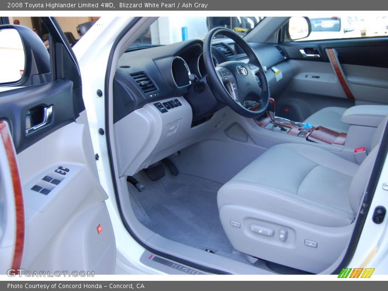 Blizzard White Pearl / Ash Gray 2008 Toyota Highlander Limited 4WD