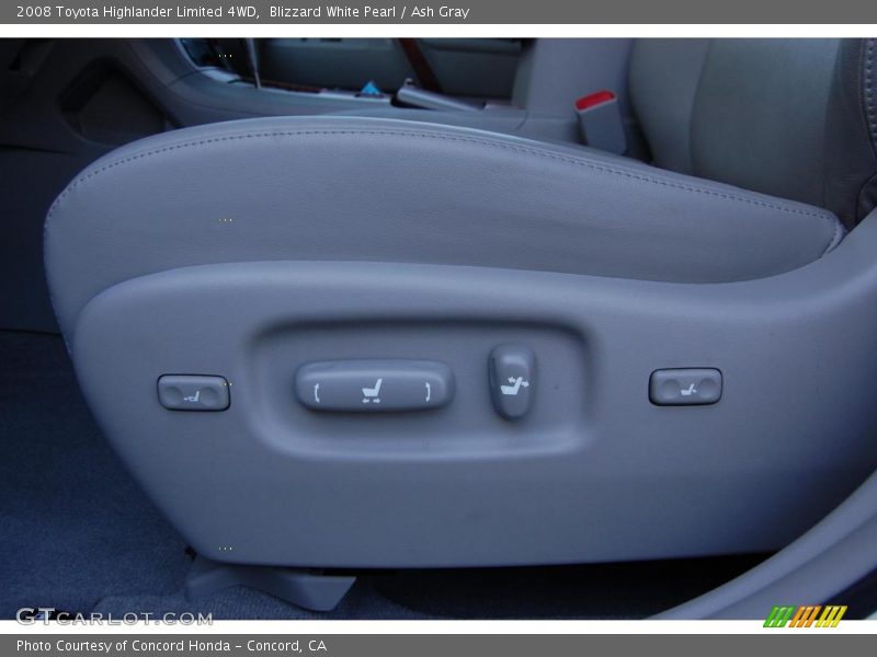 Blizzard White Pearl / Ash Gray 2008 Toyota Highlander Limited 4WD