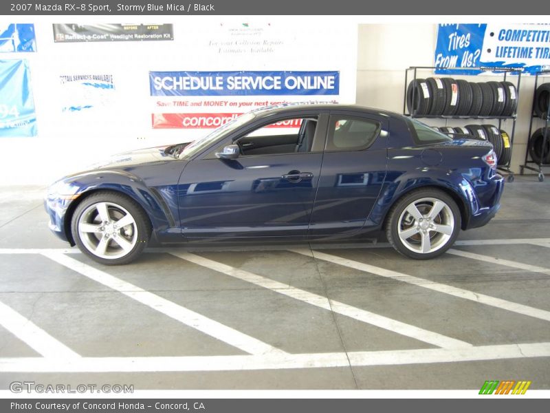 Stormy Blue Mica / Black 2007 Mazda RX-8 Sport