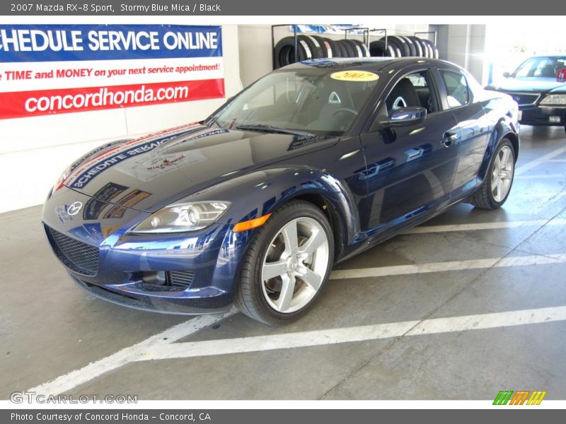Stormy Blue Mica / Black 2007 Mazda RX-8 Sport