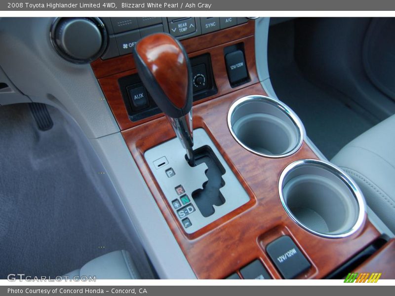 Blizzard White Pearl / Ash Gray 2008 Toyota Highlander Limited 4WD