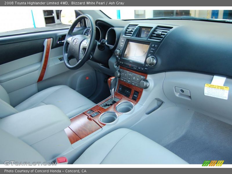 Blizzard White Pearl / Ash Gray 2008 Toyota Highlander Limited 4WD