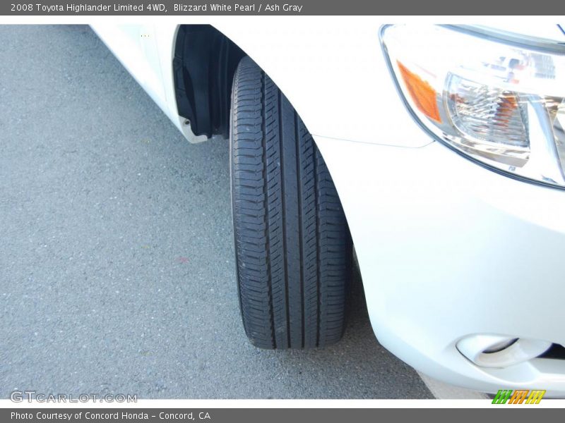 Blizzard White Pearl / Ash Gray 2008 Toyota Highlander Limited 4WD