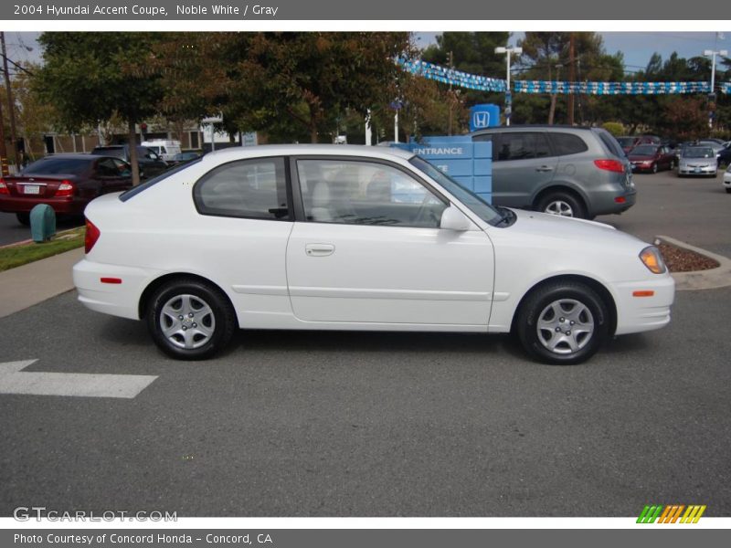 Noble White / Gray 2004 Hyundai Accent Coupe