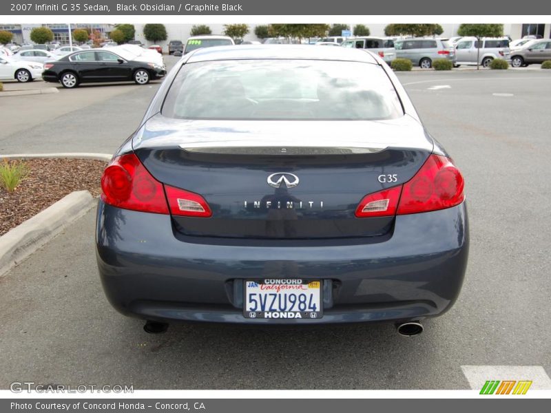 Black Obsidian / Graphite Black 2007 Infiniti G 35 Sedan