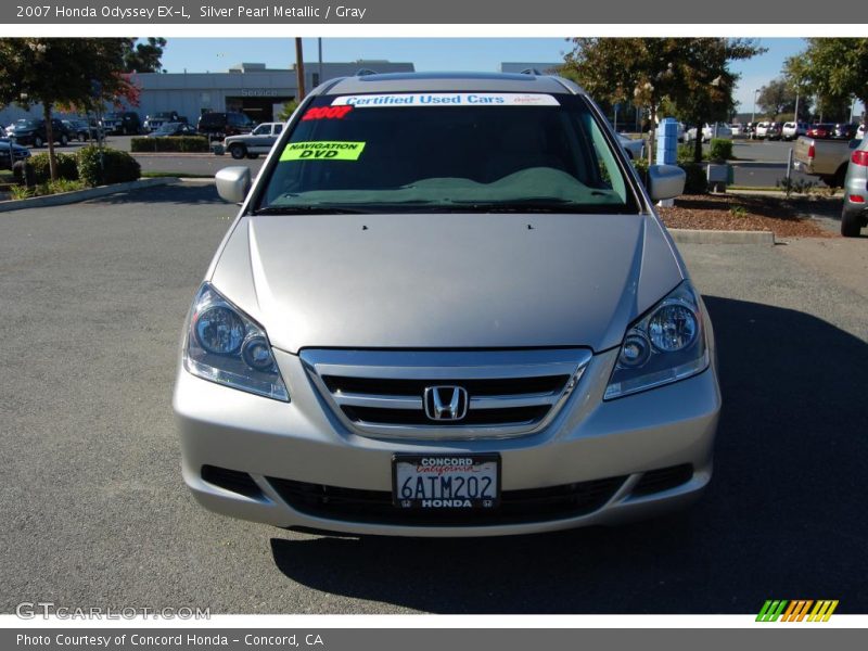 Silver Pearl Metallic / Gray 2007 Honda Odyssey EX-L