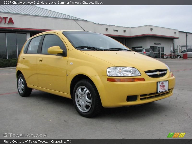 Summer Yellow / Charcoal Black 2007 Chevrolet Aveo 5 LS Hatchback