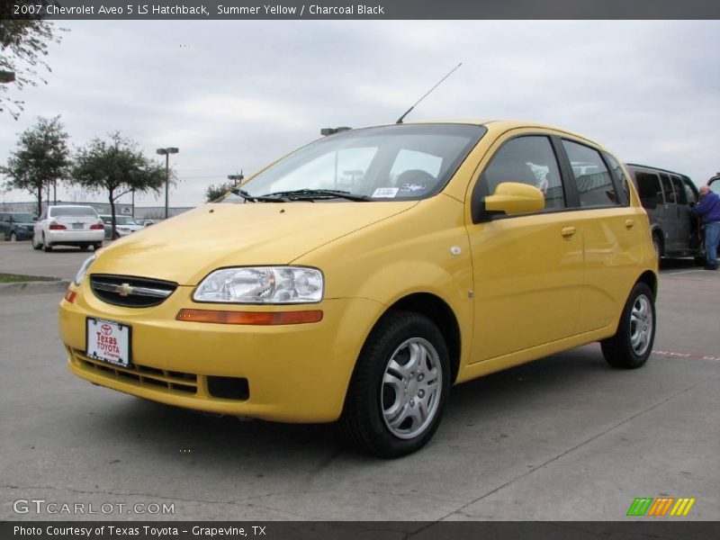 Summer Yellow / Charcoal Black 2007 Chevrolet Aveo 5 LS Hatchback