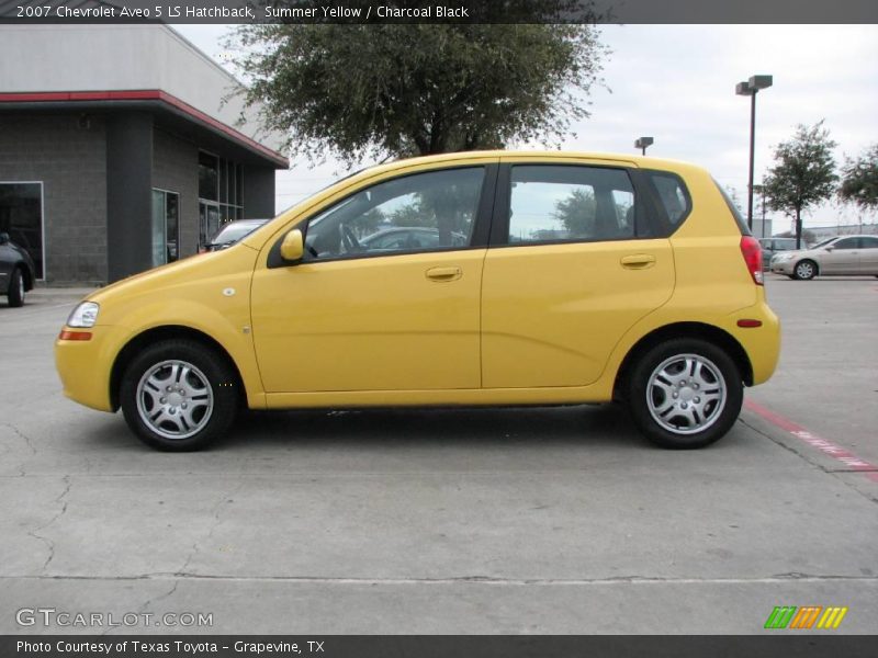 Summer Yellow / Charcoal Black 2007 Chevrolet Aveo 5 LS Hatchback