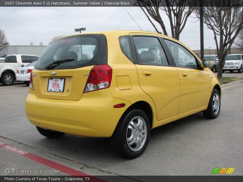 Summer Yellow / Charcoal Black 2007 Chevrolet Aveo 5 LS Hatchback