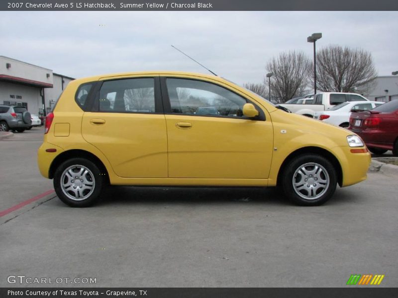 Summer Yellow / Charcoal Black 2007 Chevrolet Aveo 5 LS Hatchback