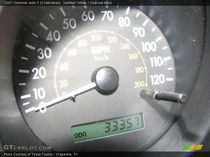 Summer Yellow / Charcoal Black 2007 Chevrolet Aveo 5 LS Hatchback