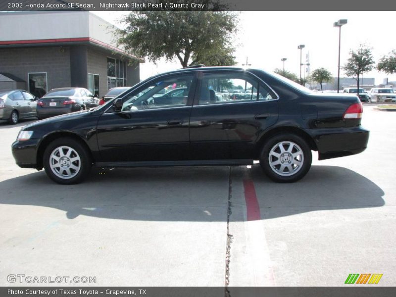 Nighthawk Black Pearl / Quartz Gray 2002 Honda Accord SE Sedan