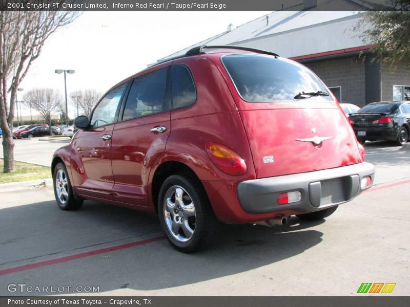 Inferno Red Pearl / Taupe/Pearl Beige 2001 Chrysler PT Cruiser Limited