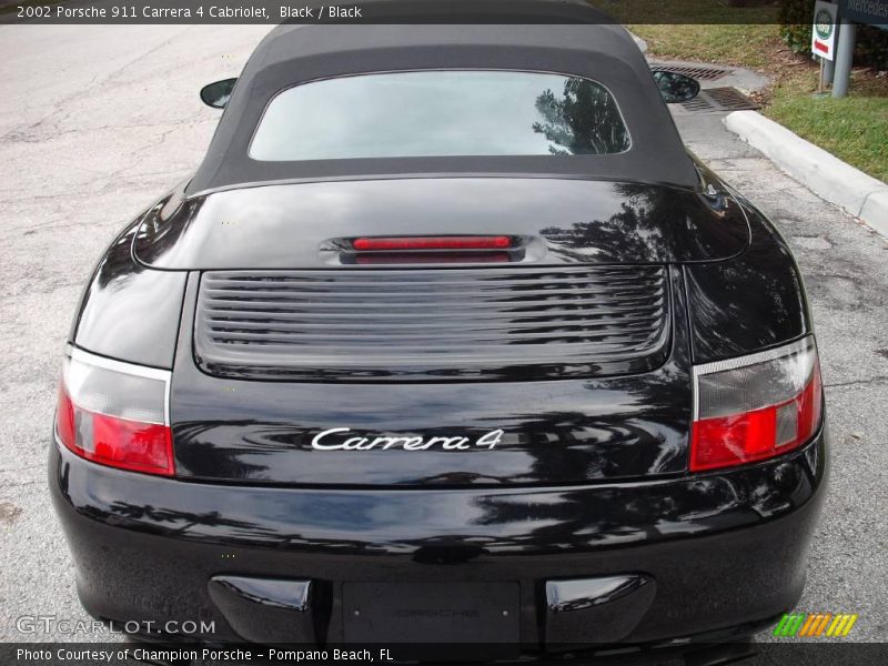 Black / Black 2002 Porsche 911 Carrera 4 Cabriolet