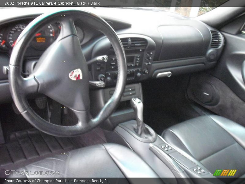 Black / Black 2002 Porsche 911 Carrera 4 Cabriolet