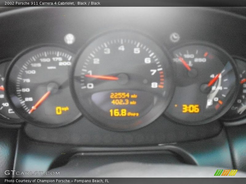 Black / Black 2002 Porsche 911 Carrera 4 Cabriolet