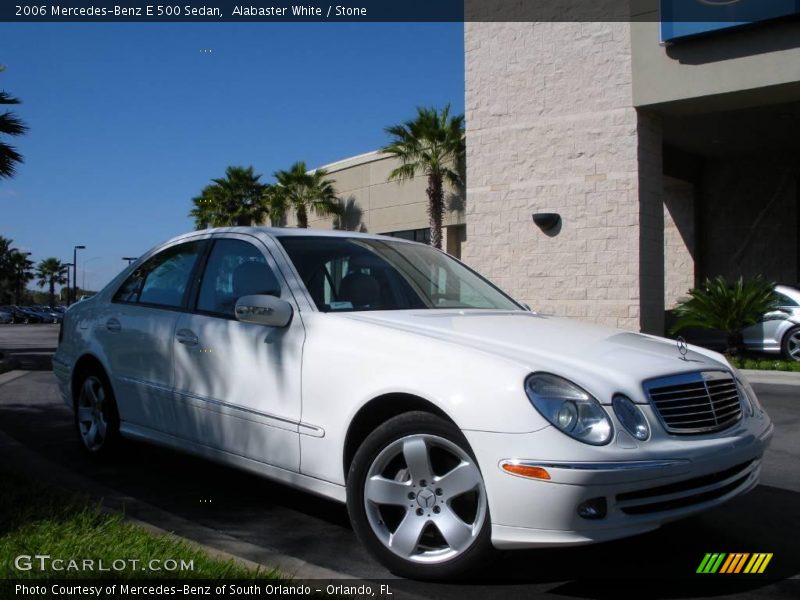 Alabaster White / Stone 2006 Mercedes-Benz E 500 Sedan