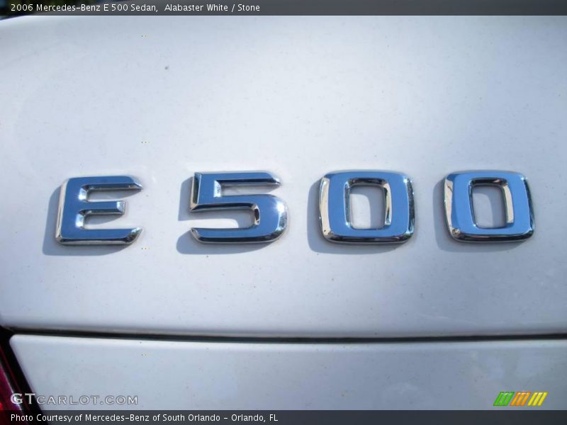 Alabaster White / Stone 2006 Mercedes-Benz E 500 Sedan