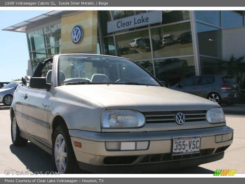 Suede Silver Metallic / Beige 1998 Volkswagen Cabrio GL