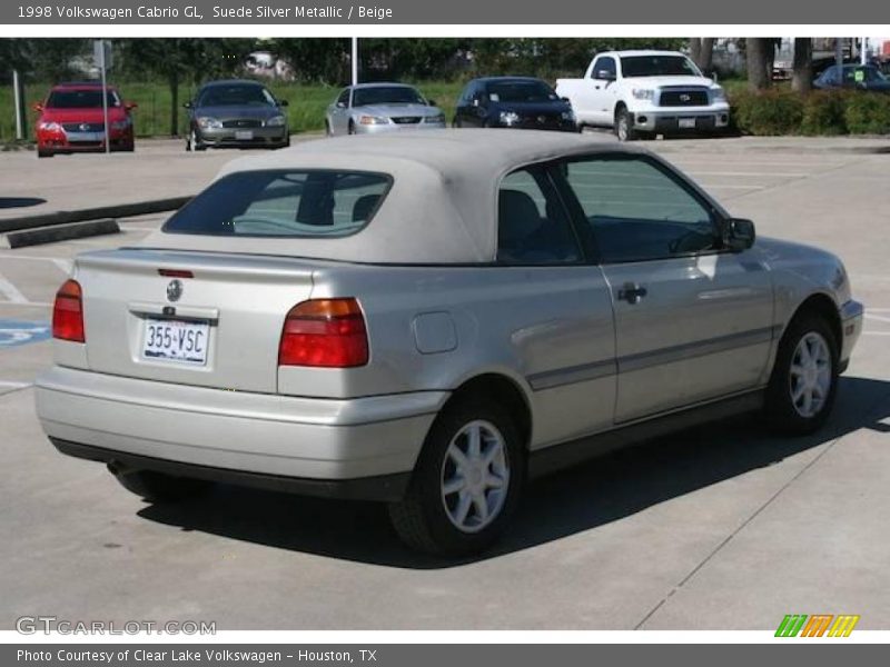 Suede Silver Metallic / Beige 1998 Volkswagen Cabrio GL