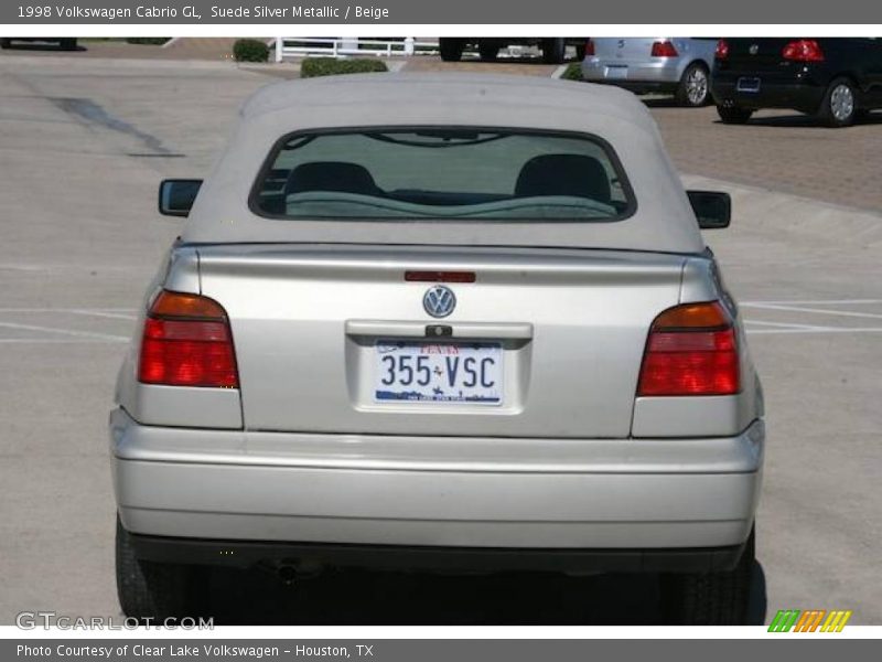 Suede Silver Metallic / Beige 1998 Volkswagen Cabrio GL