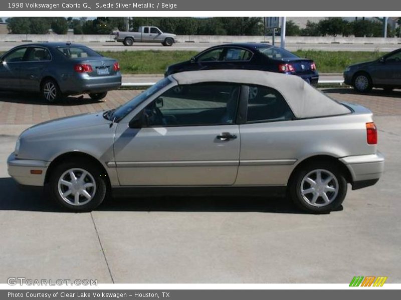 Suede Silver Metallic / Beige 1998 Volkswagen Cabrio GL