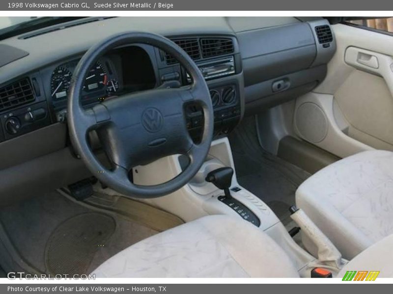 Suede Silver Metallic / Beige 1998 Volkswagen Cabrio GL