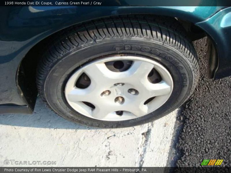 Cypress Green Pearl / Gray 1998 Honda Civic EX Coupe